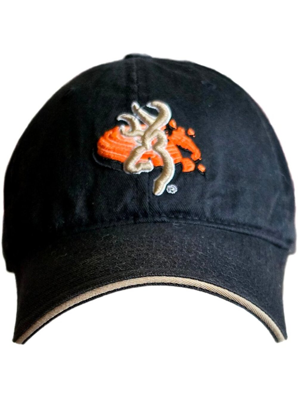 Browning Claybuster Vintage Flexfit Hat Black Orange